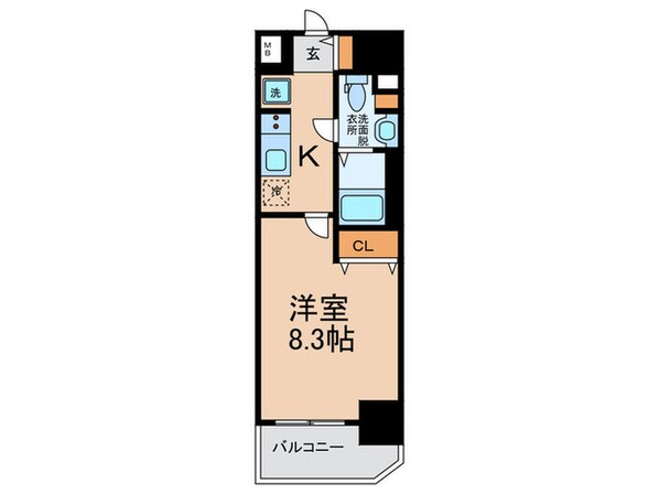 パークアクシス四ツ橋の物件間取画像